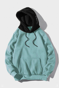 Stockpapa Burgundy Men's Pullover Sweatshirt with Contrast Hood Stock Apparel 