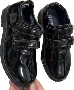 Stockpapa Fashion Kid Black Leather Shoes Apparel Stock