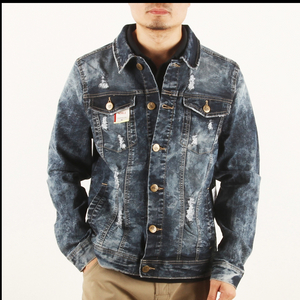 Men Ready Made over Stock Wholesale Cheap Casual Stretch Denim Jacket 