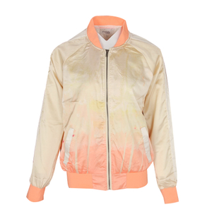 Ladies Print Two Color Bomber Jacket