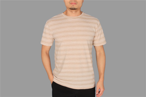 Men's High Quality Striped Tee in Stock 